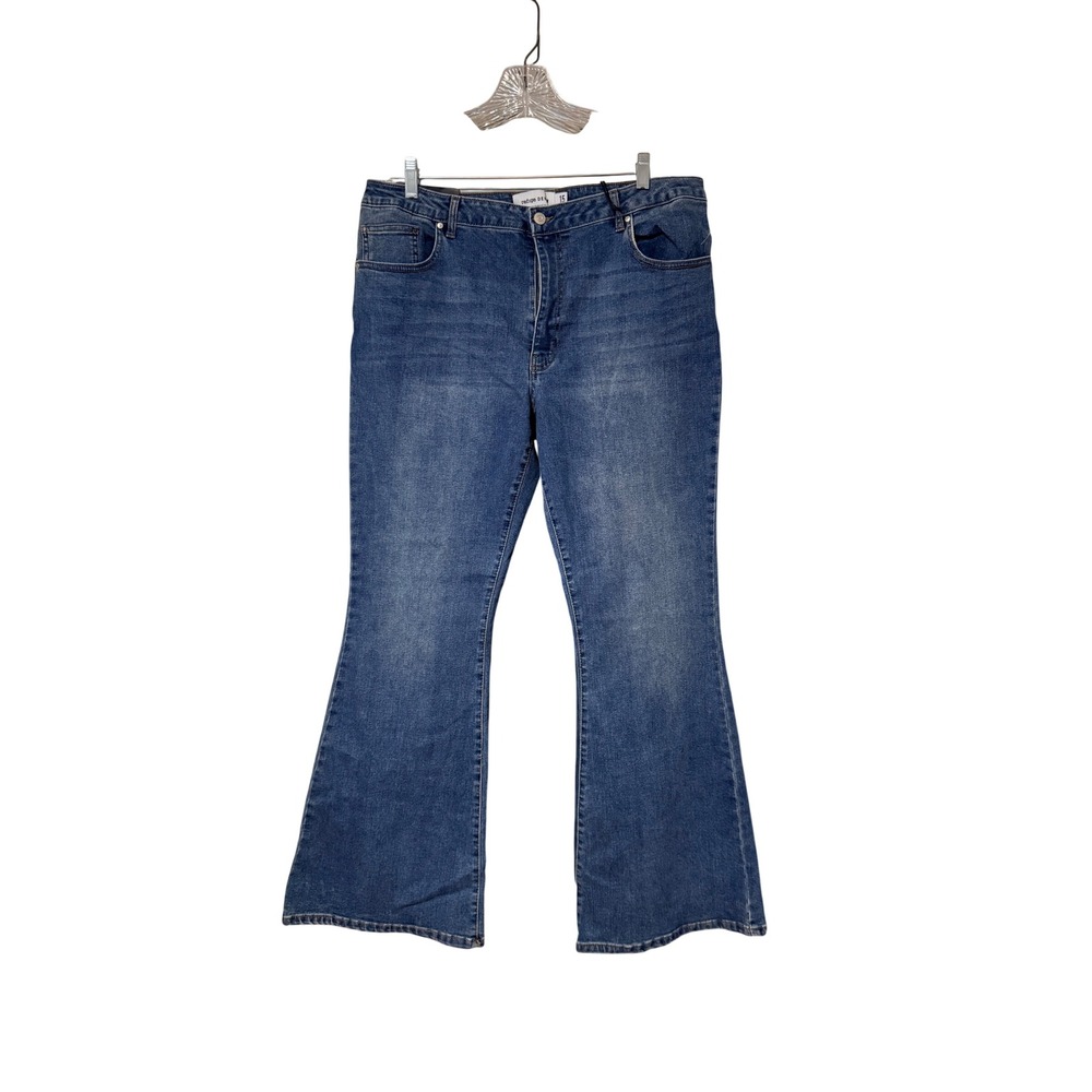Refuge Denim Flare Jeans Womens 15 Blue Cotton Blend Denim